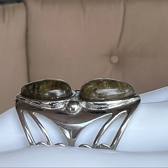 Malagasy Labradorite Large Open Framework Statement Ring - Picture 7 of 12